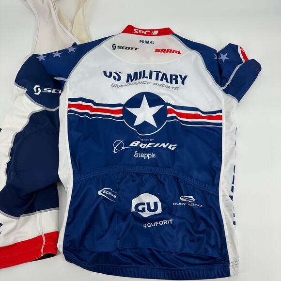 Primal Mens Cycling Race Cut Jersey and E6 Chamois Patriotic American Lot Large - Picture 3 of 8